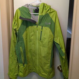 4/$20 Mountain Hardwear Raincoat Bright Green Men's M